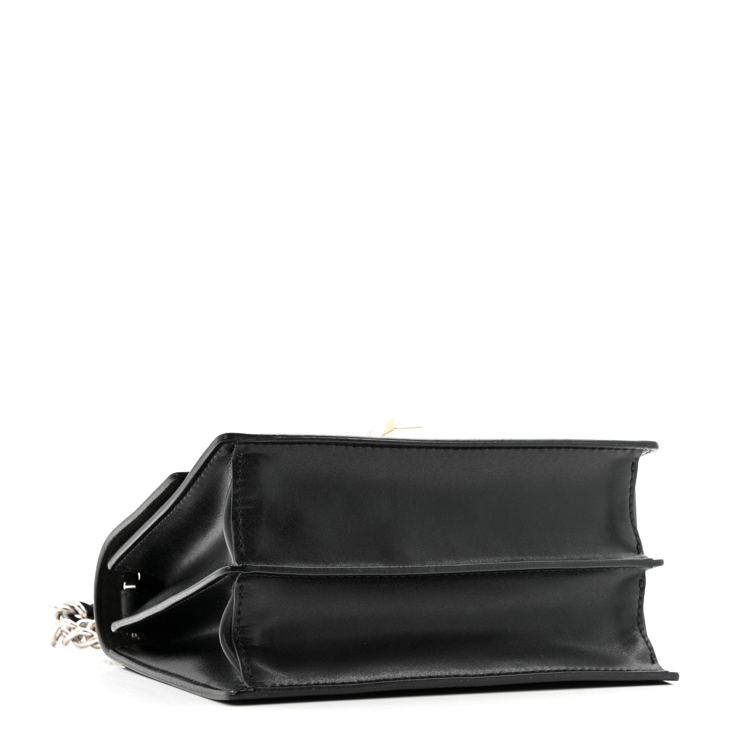 Fendi Vitello Liberty Lucido Metal Monster Eyes Studded Small Kan I Shoulder Bag Black 3 of 12