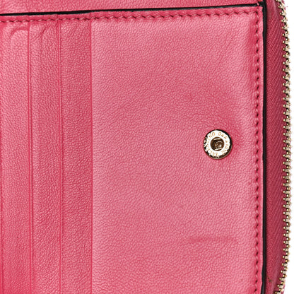 Valentino Garavani Nappa Rockstud Spike Compact Zip Around Wallet Shadow Pink 13 of 23