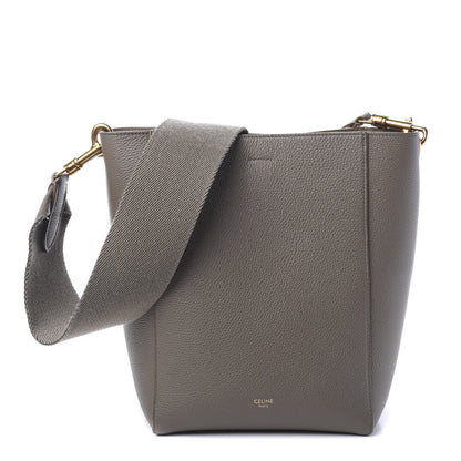 Celine Soft Grained Calfskin Small Sangle Bucket Bag Taupe 1 of 8