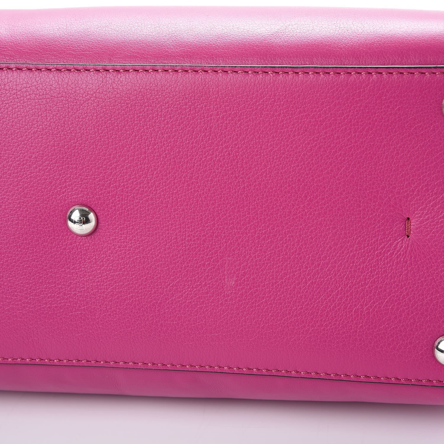 Fendi Vitello Dolce Shiny Nappa Petite 3Jours Tote Magenta Carbone 14 of 16