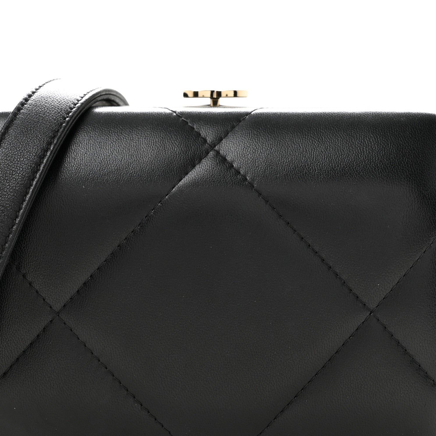 Chanel Lambskin Quilted Clutch With Chain Black 8 of 12