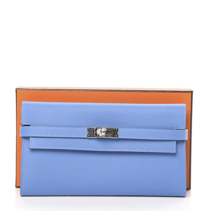 Hermes Epsom Kelly Longue Wallet Bleu Paradis 8 of 8