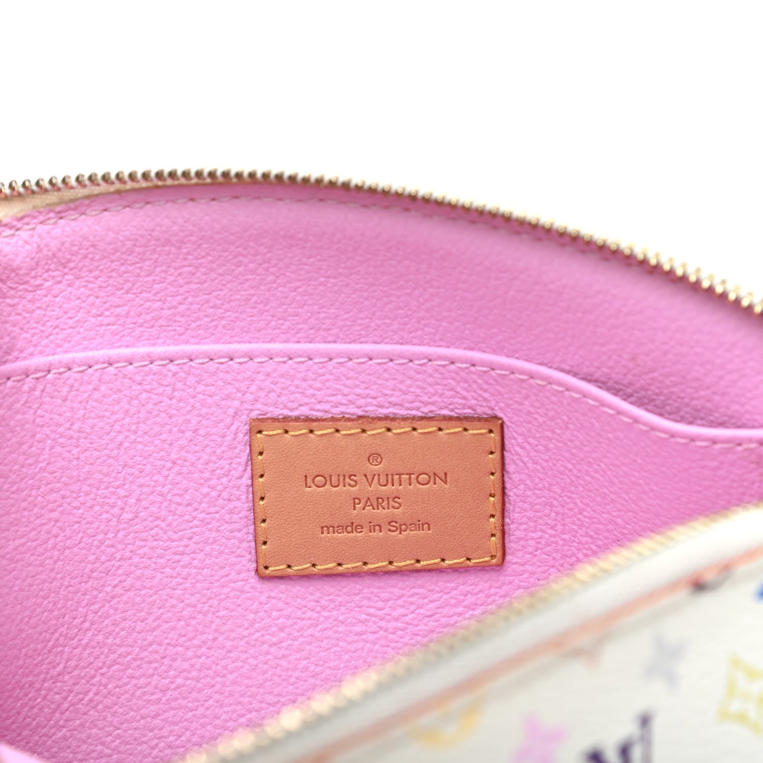 Louis Vuitton Monogram Multicolor Cosmetic Pouch White Litchi 6 of 8