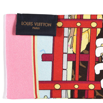 Louis Vuitton Silk Monogram 2021 Christmas Animation Japanese Garden Bandeau Marron 3 of 3