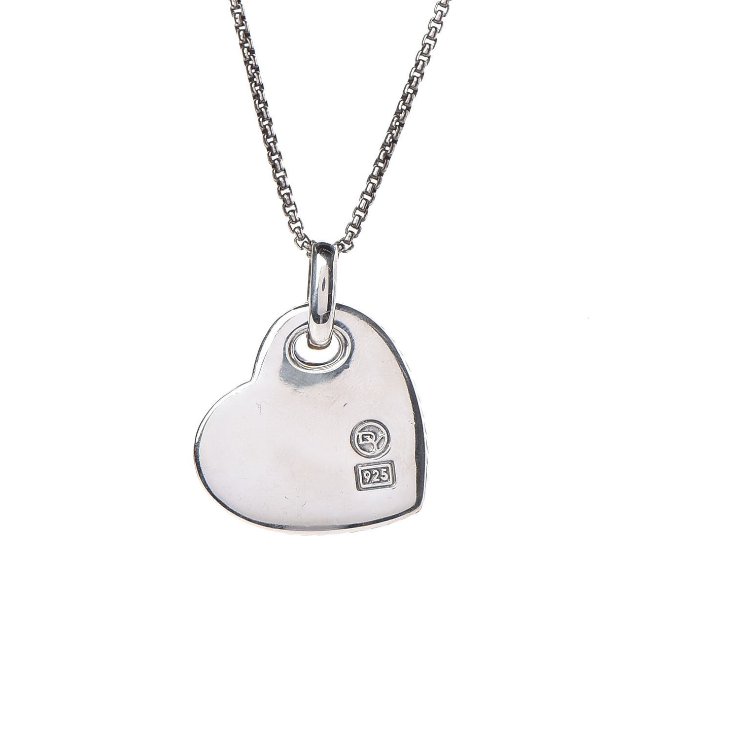Sterling Silver Diamond Mother of Pearl Heart Pendant Necklace