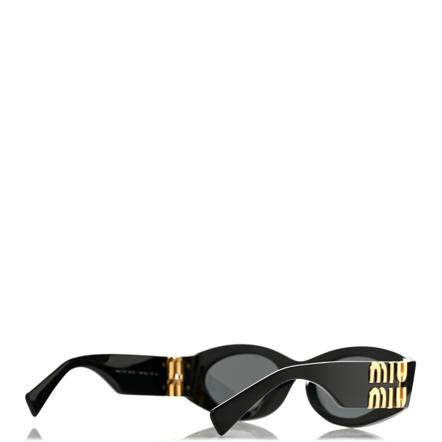 Miu Miu Acetate Oval Glimpse Sunglasses SMU11W Black 3 of 7
