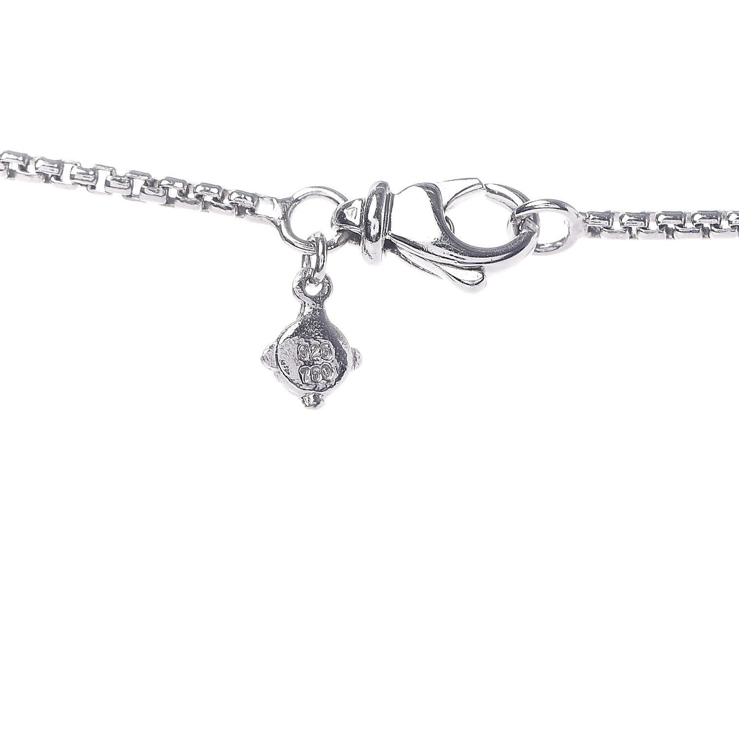 Sterling Silver 18K White Gold Blue Topaz Orb Station Necklace