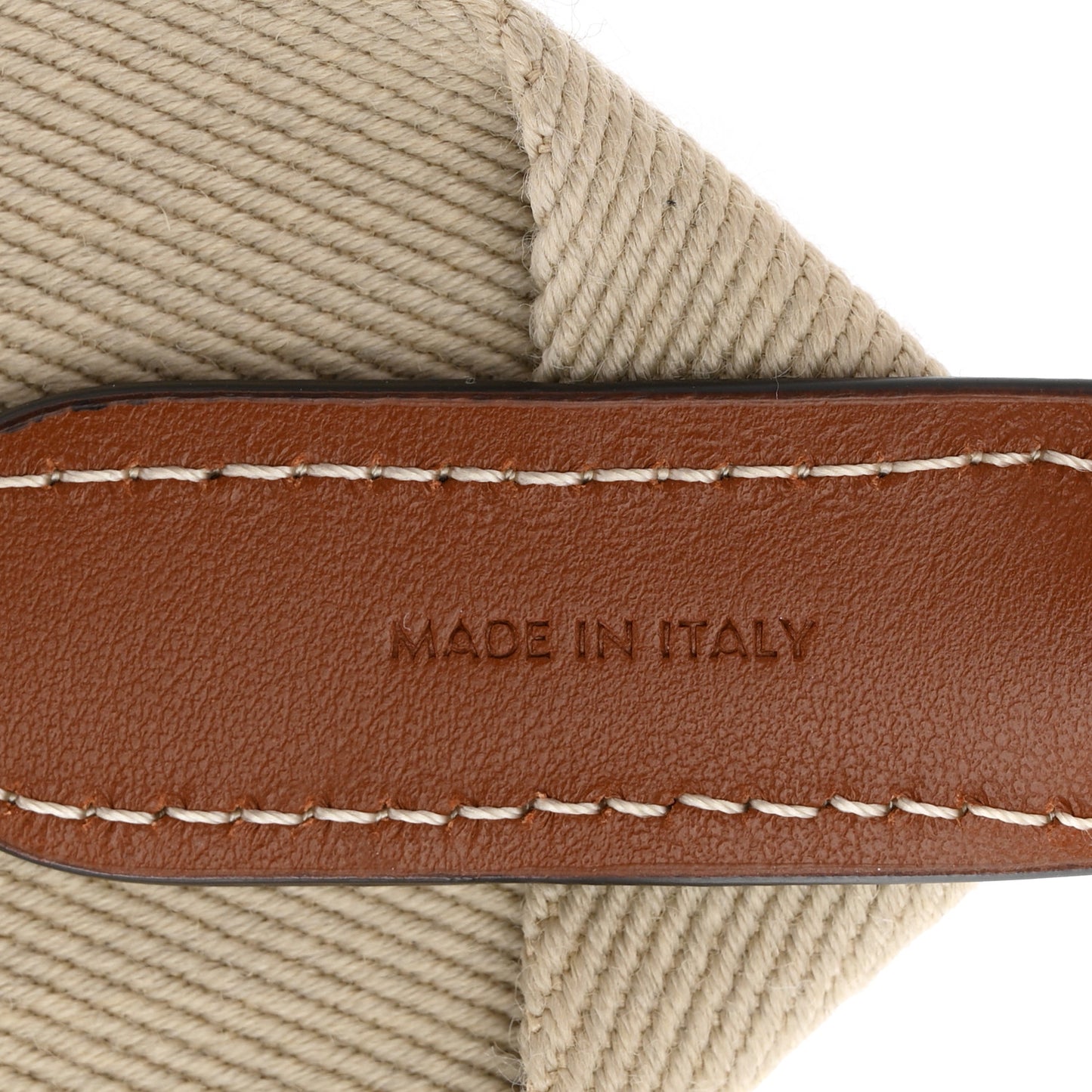 Jacquard Wool Logo Short Strap Beige White