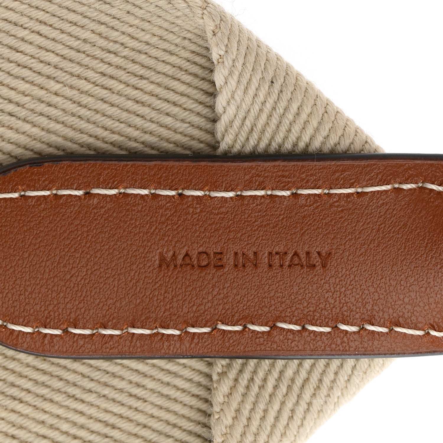 Celine Jacquard Wool Logo Short Strap Beige White 5 of 5