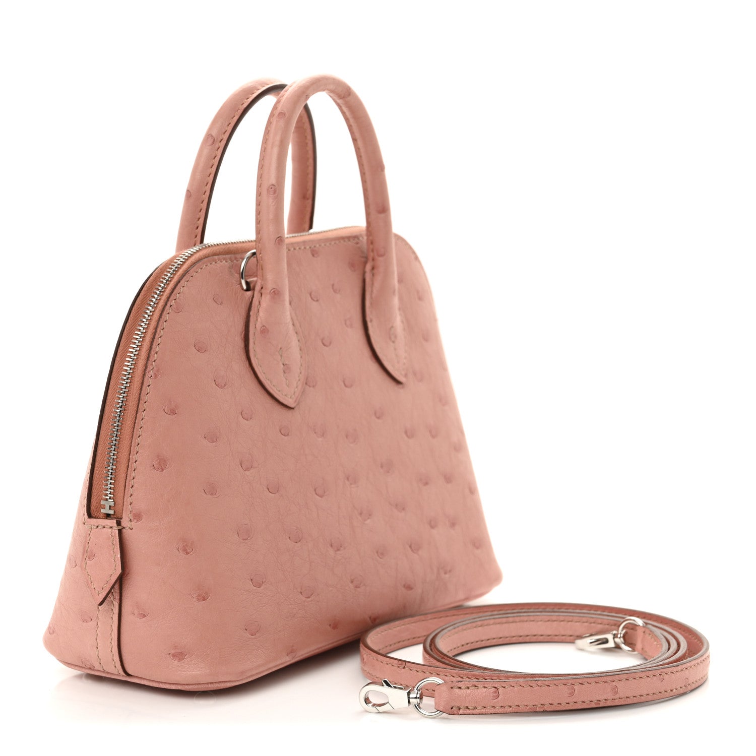 Hermes Ostrich Bolide Mini 1923 Terre Cuite 3 of 11