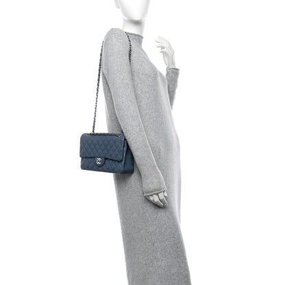 Chanel Lambskin Quilted Medium Double Flap Blue 2 of 11