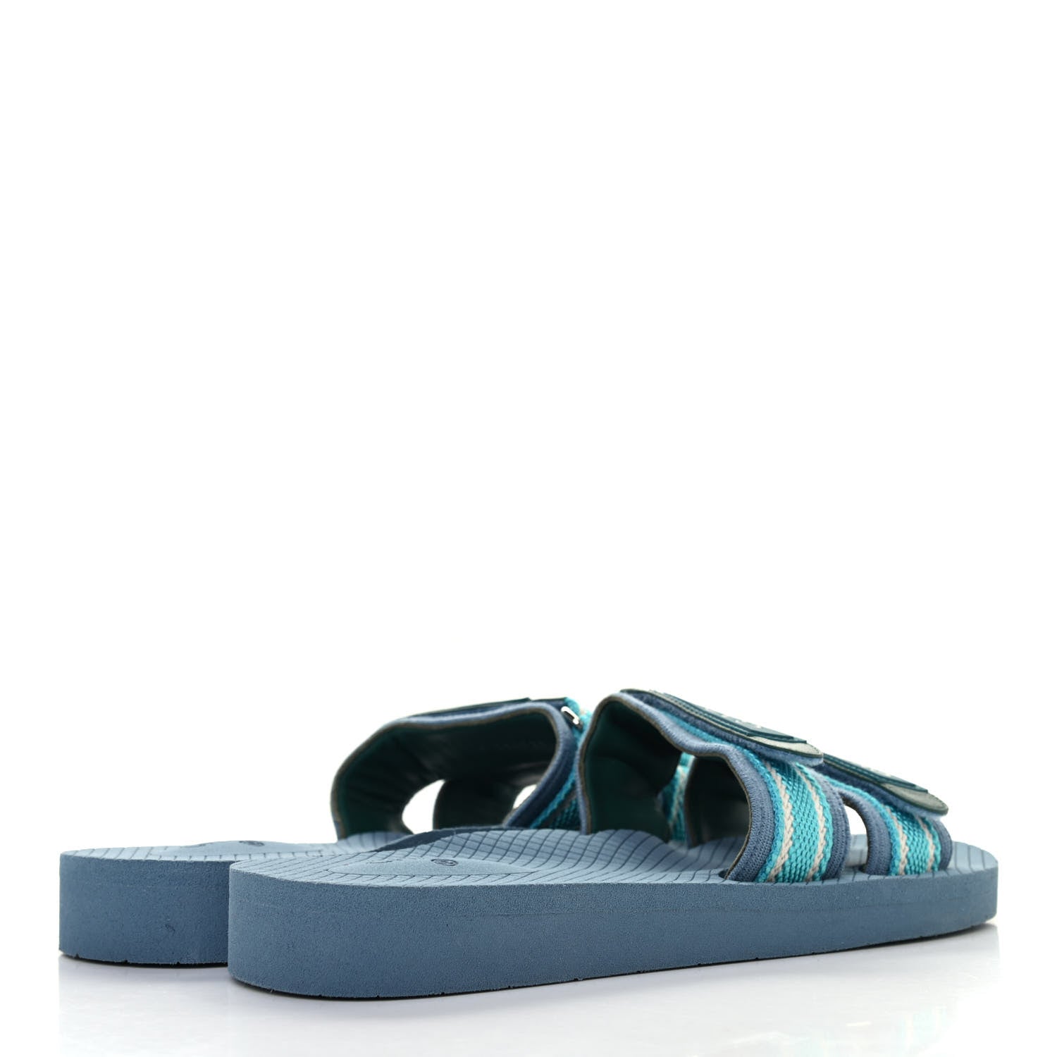 Chanel Fabric Rubber Coco Slides 38 Blue 4 of 8