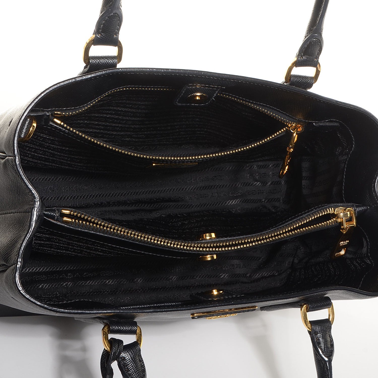 Prada Saffiano Lux Medium Tote Nero Black 6 of 10