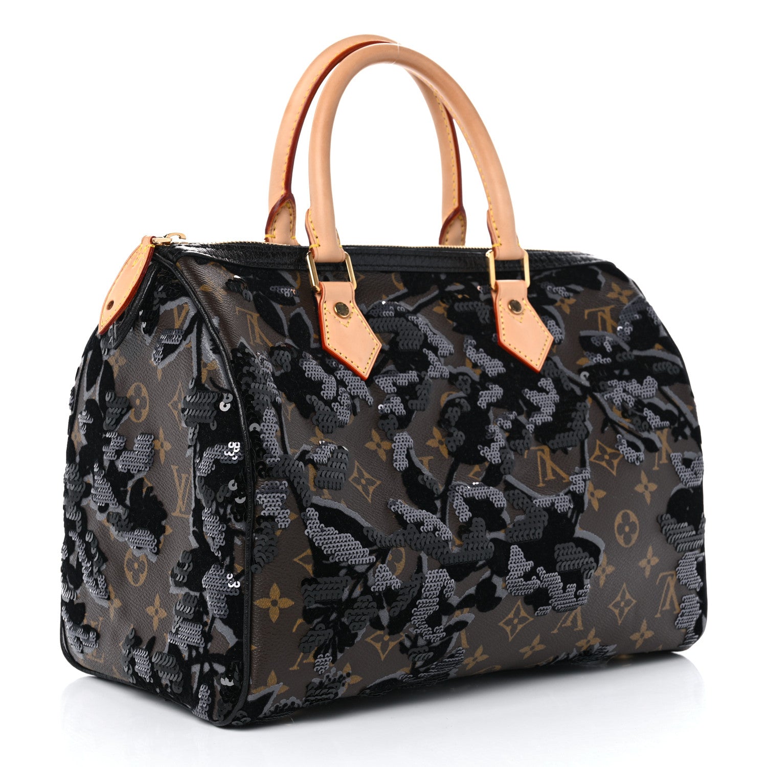 Louis Vuitton Monogram Fleur De Jais Sequins Speedy 30 3 of 11