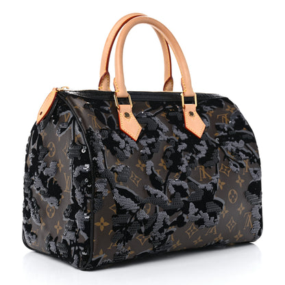 Louis Vuitton Monogram Fleur De Jais Sequins Speedy 30 3 of 11