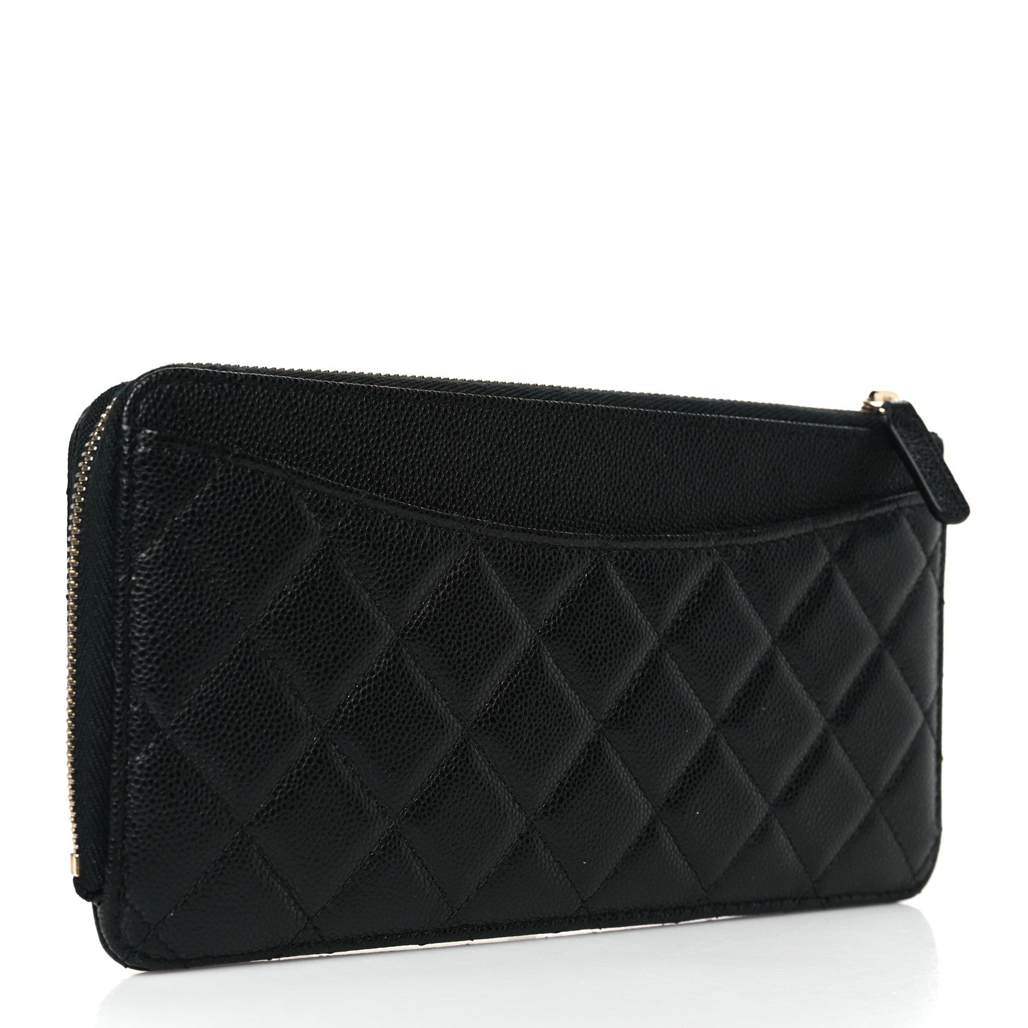 Chanel Caviar Quilted Flap Zip Pouch Black 3 of 8