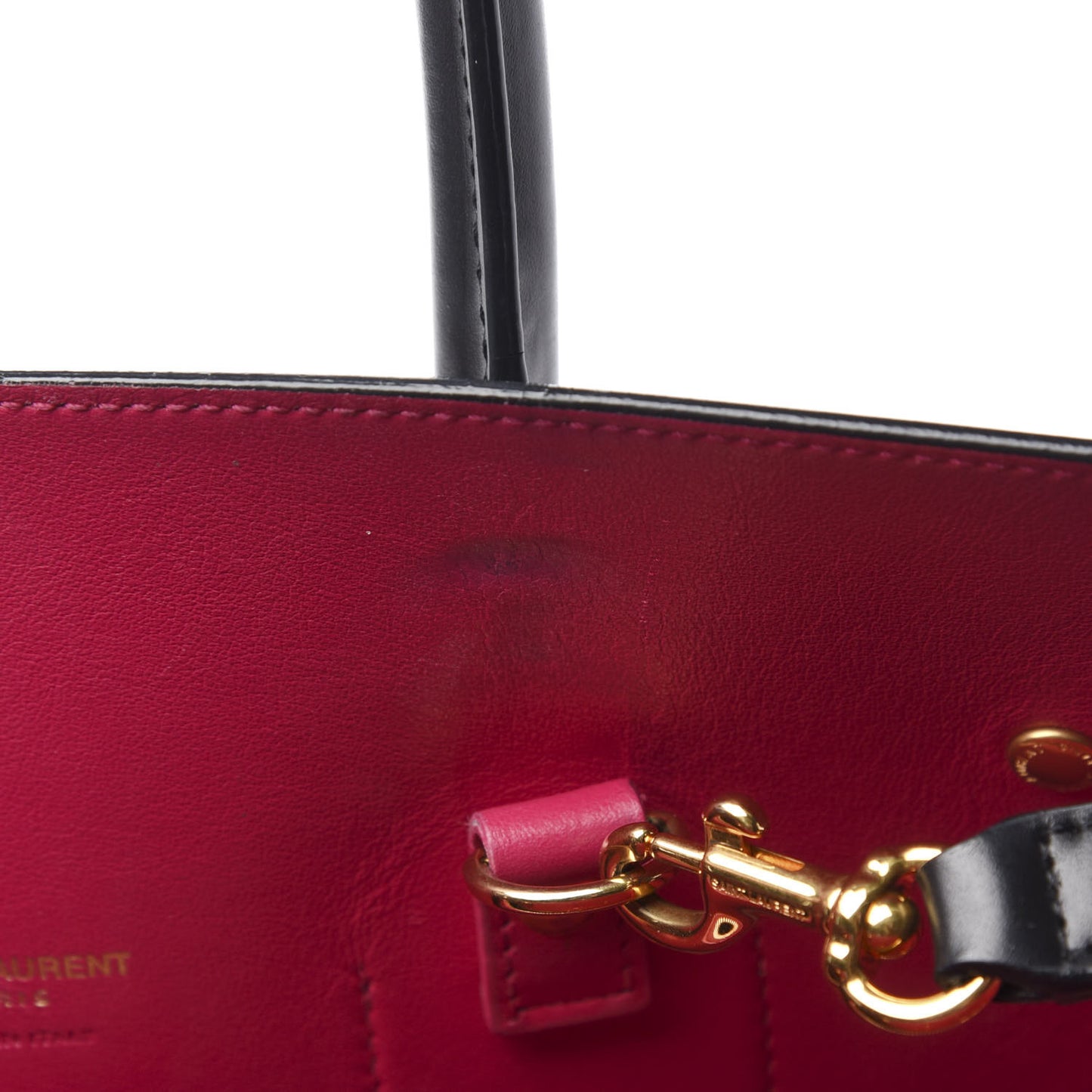 Calfskin Small Sac De Jour Black Fuchsia