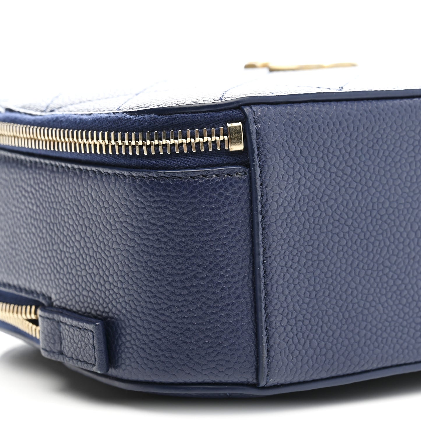 Caviar Quilted Small Camera Bag Blue