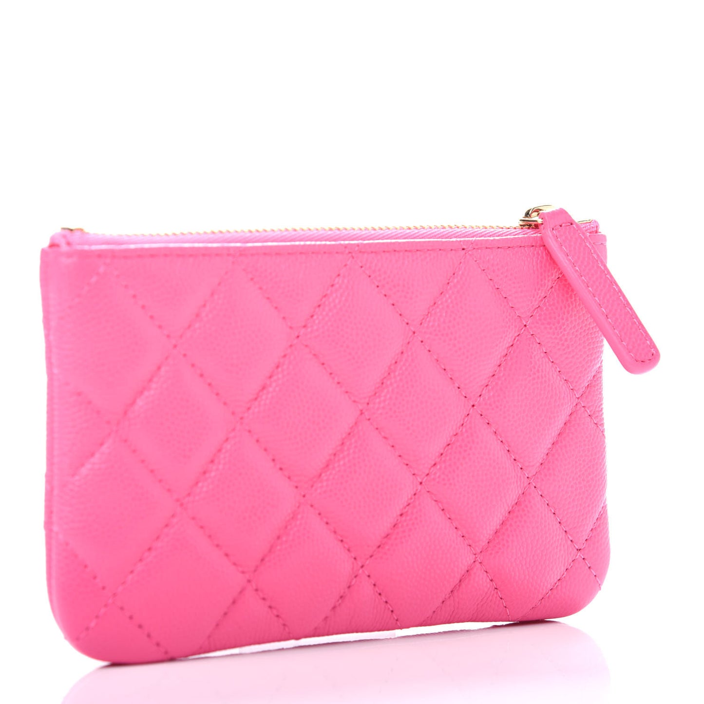 Caviar Quilted Small Cosmetic Case Pink