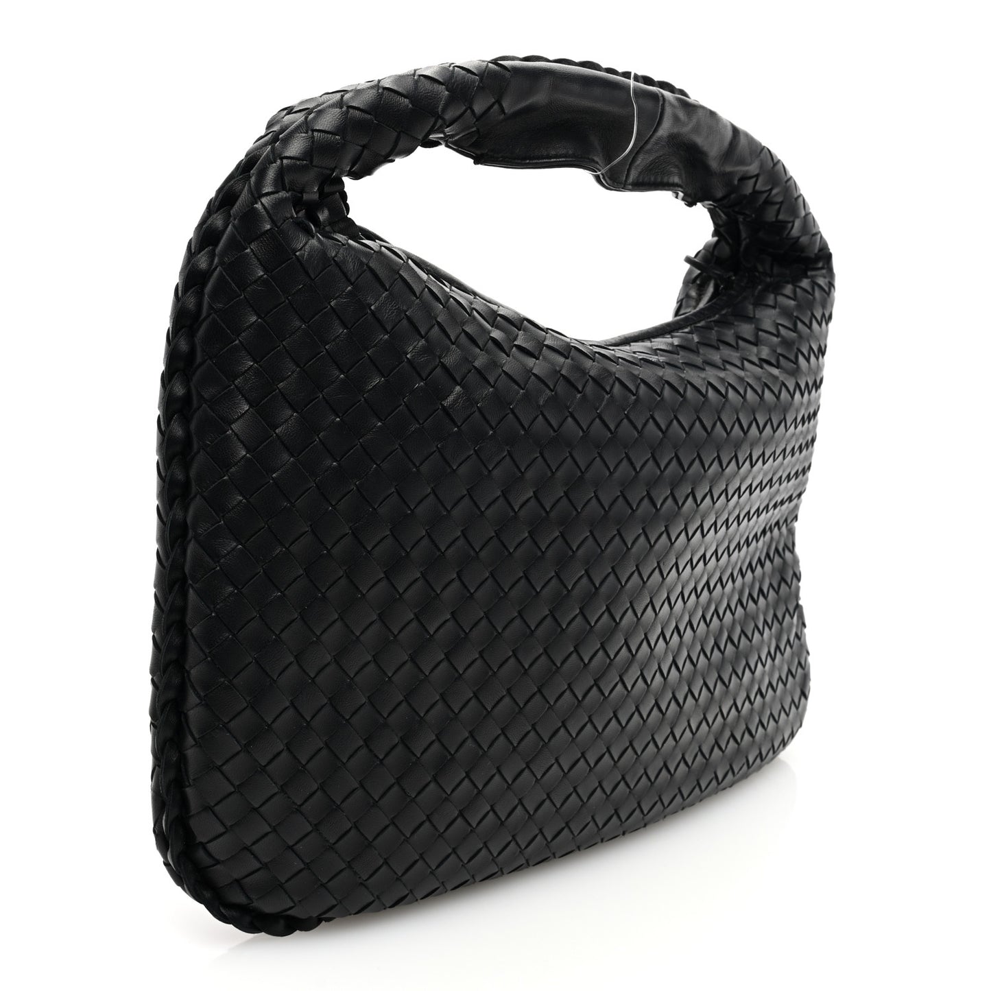 Nappa Intrecciato Medium Veneta Hobo Black