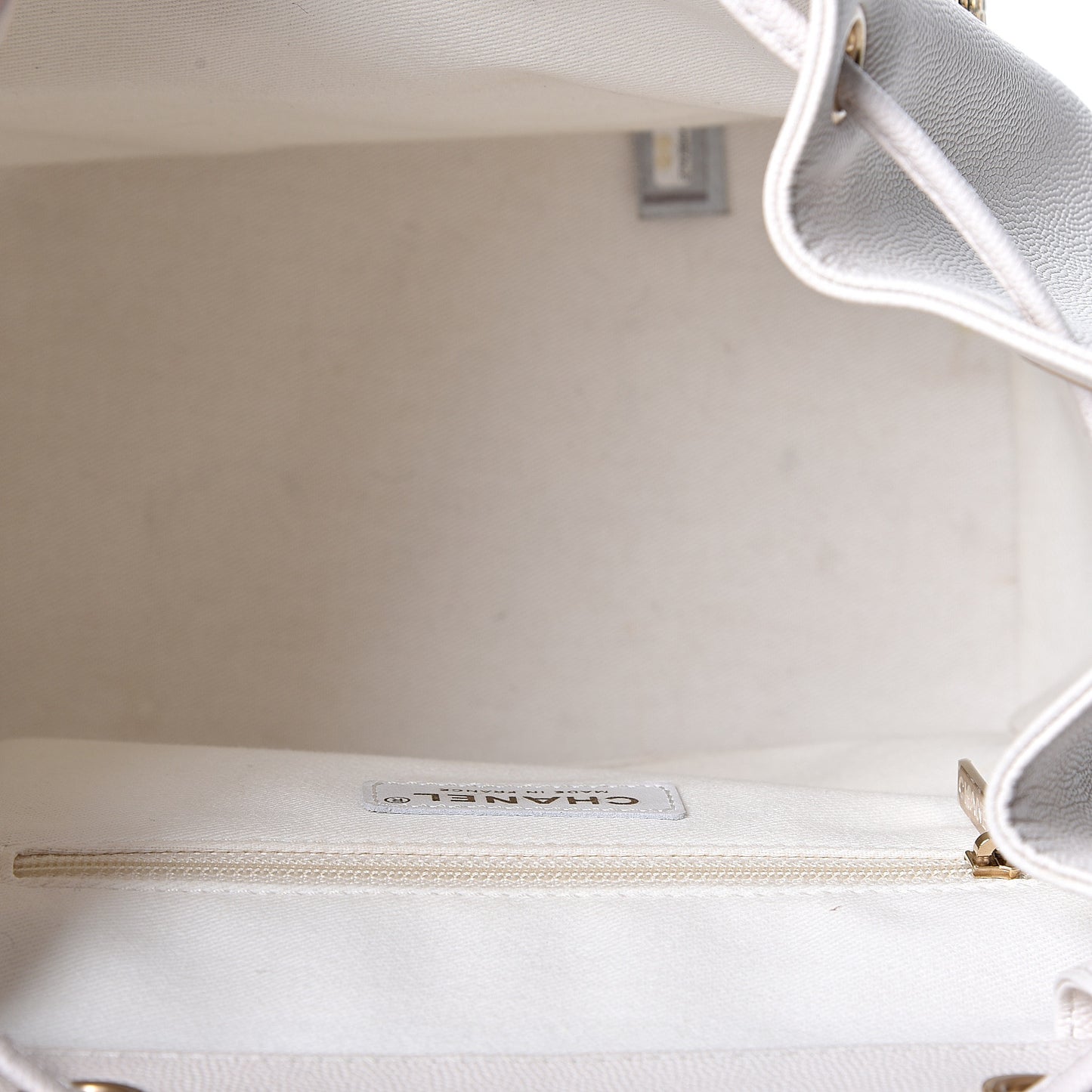 Caviar Quilted Business Affinity Backpack White