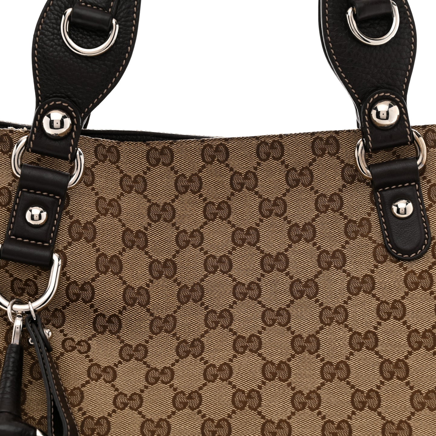 Monogram Medium Icon Bit Tote Dark Brown