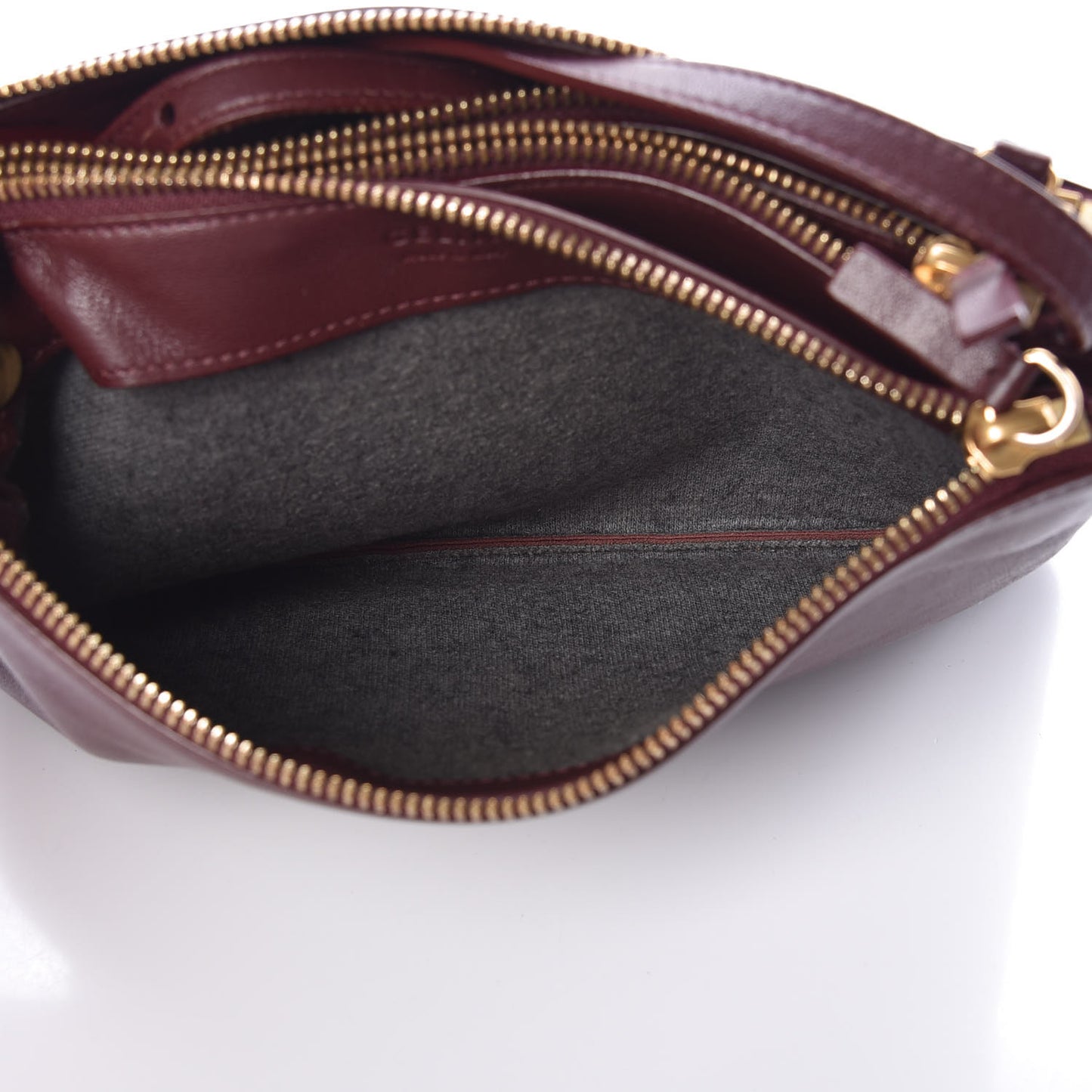 Lambskin Small Trio Crossbody Bag Burgundy