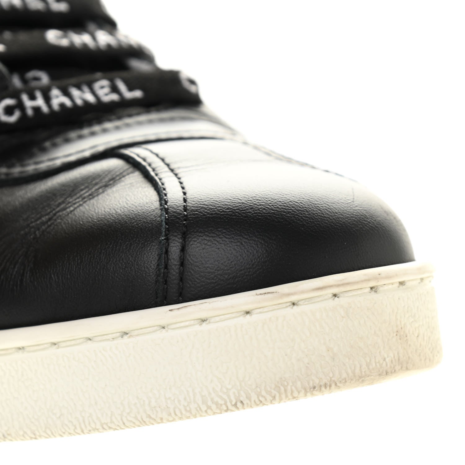 Chanel Calfskin CC Womens Sneakers 40 Black 7 of 17