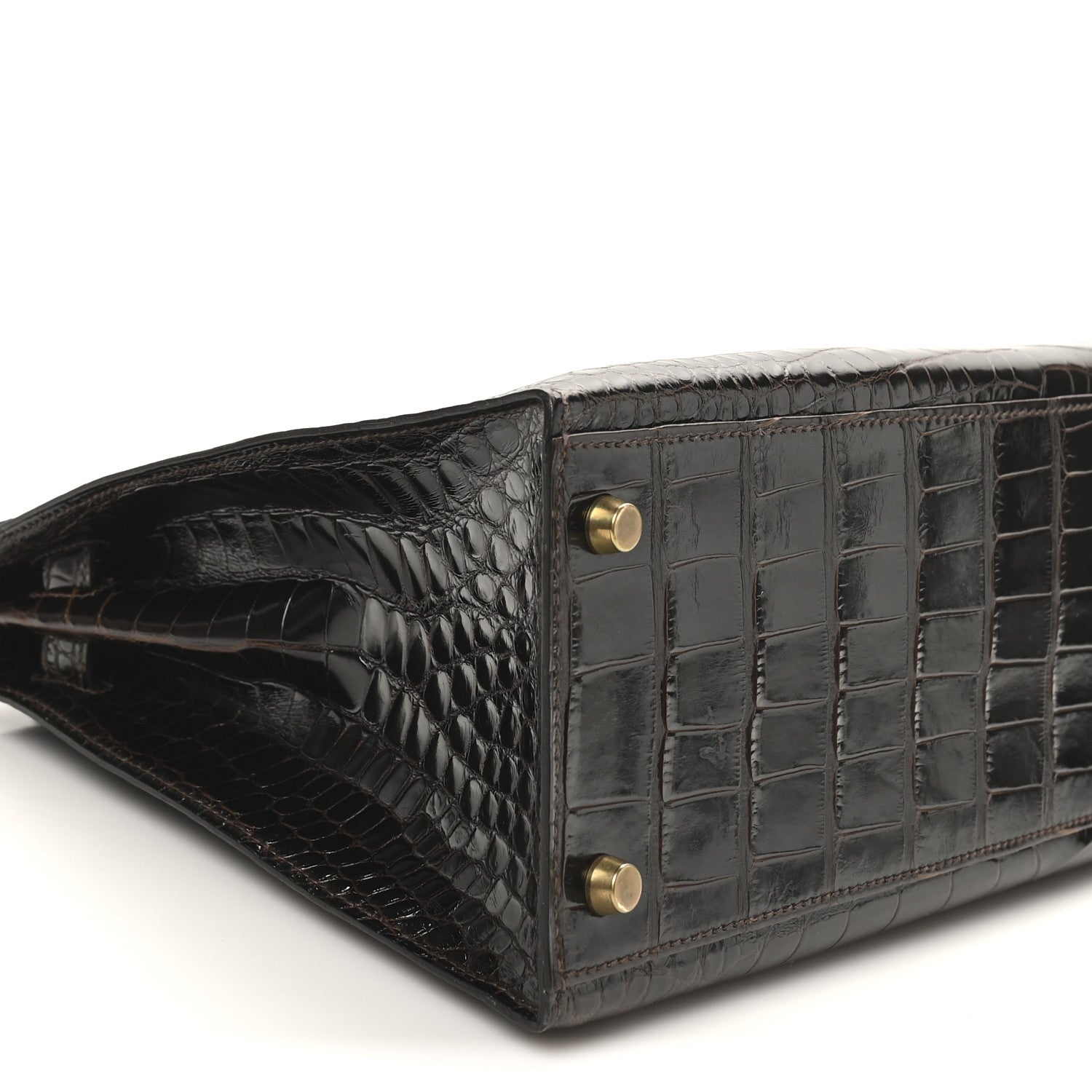 Hermes Shiny Alligator Kelly Sellier 32 Havane 9 of 10