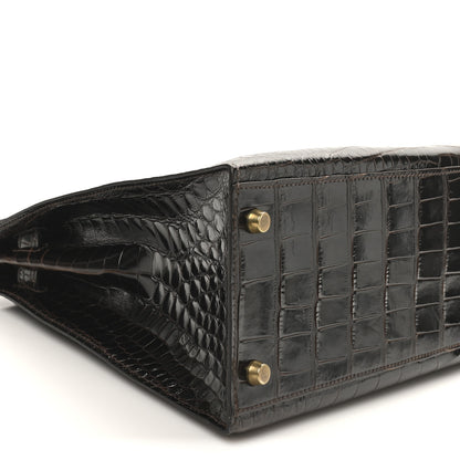 Hermes Shiny Alligator Kelly Sellier 32 Havane 9 of 10