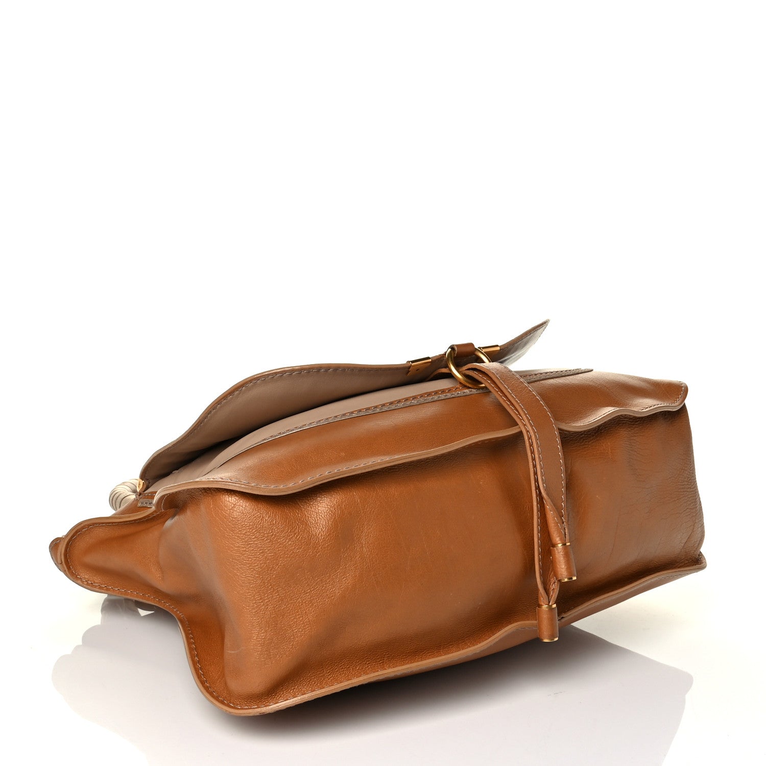 Chloe Metallic Calfskin Medium Marcie Satchel Brown 3 of 8