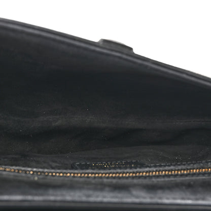 Christian Dior Grained Calfskin Saddle Bag With Strap Black 5 of 10
