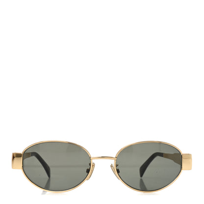 Celine Metal Triomphe 01 Sunglasses CL40235U Gold Green 2 of 7