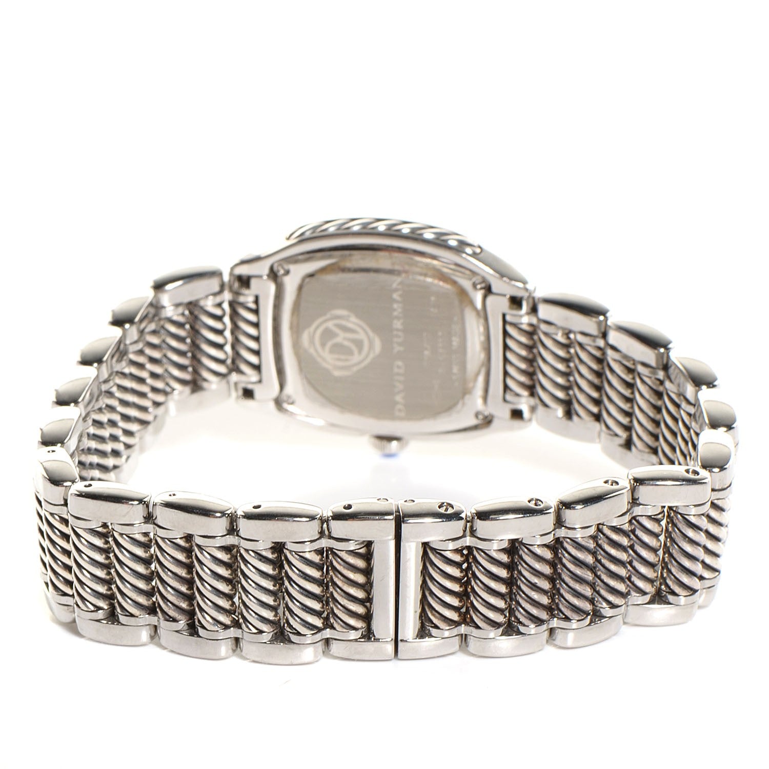 David Yurman Stainless Steel Diamond Bezel Mother of Pearl 25mm Thoroughbred Quartz Watch 6 of 8