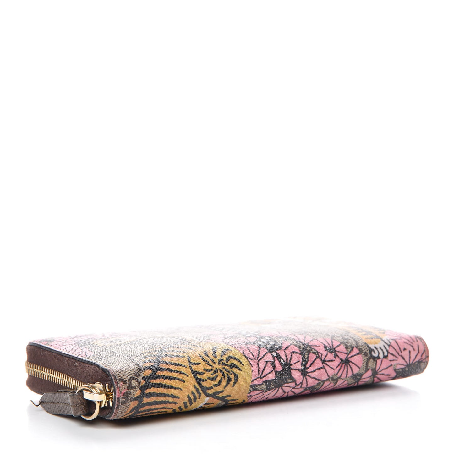 GG Supreme Monogram Bengal Zip Around Wallet Beige Pink