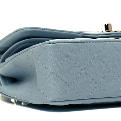 Chanel Caviar Quilted Small Double Flap Light Blue 8 of 9