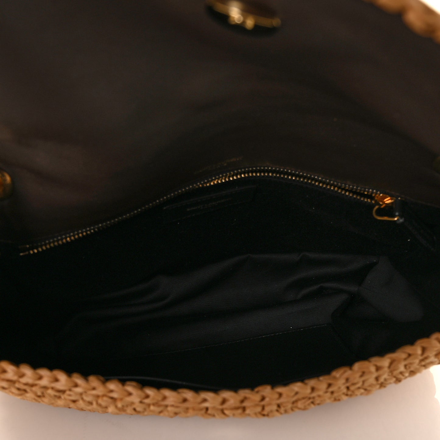 Raffia Calfskin Monogram Medium Niki Chain Satchel Tan