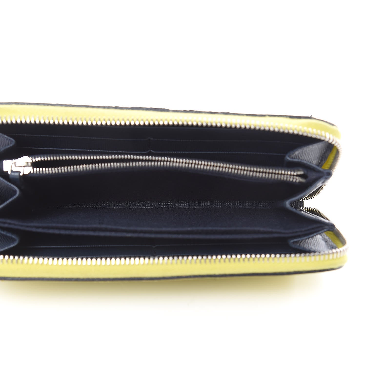 Fendi Vitello Elite Monster Eyes Inlay Bi-Color Zip Around Wallet Cedro Rosso Multicolor 5 of 13