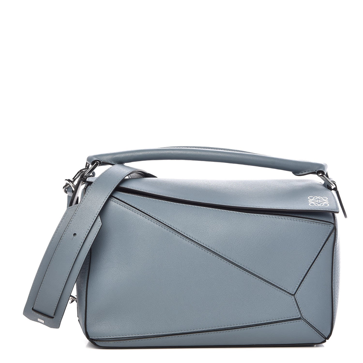Loewe Calfskin Medium Puzzle Bag Stone Blue 1 of 10