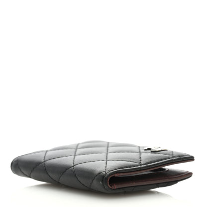 Chanel Lambskin Quilted Card Holder Wallet Black 4 of 8