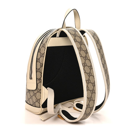 Gucci GG Supreme Monogram Textured Calfskin Web Small Ophidia Day Backpack Beige Ebony Mystic White 3 of 10