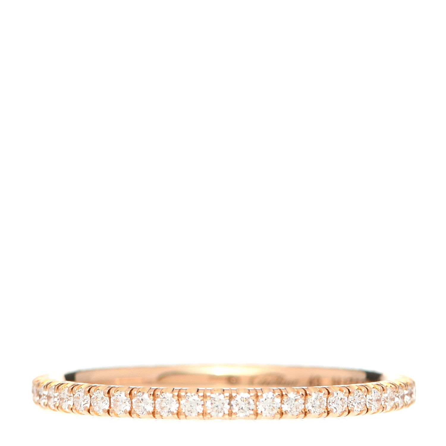 Cartier 18K Pink Gold Diamond 1.5mm Étincelle de Cartier Wedding Band Ring 49 4.75 1 of 5