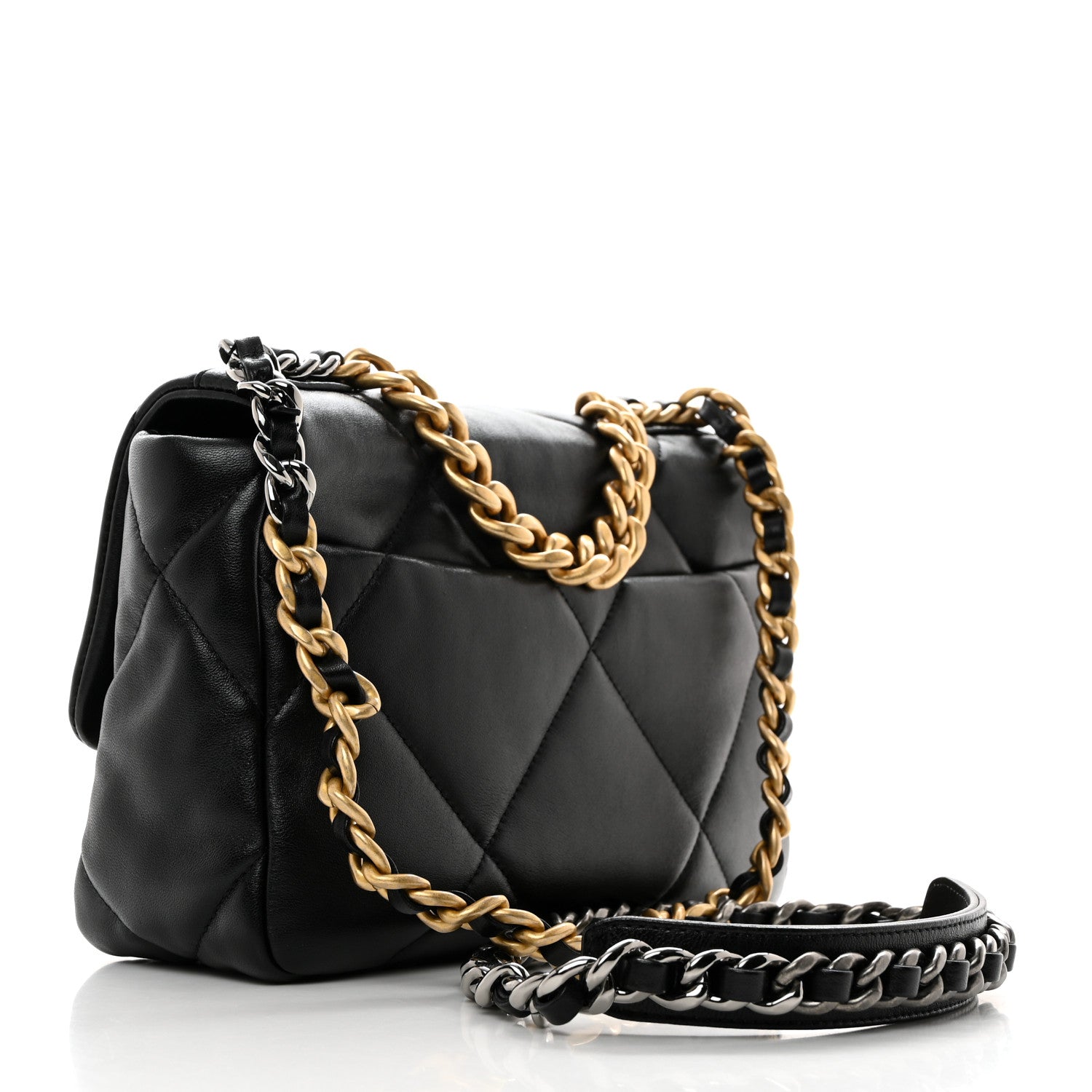 Chanel Lambskin Quilted Medium Chanel 19 Flap Black 3 of 10