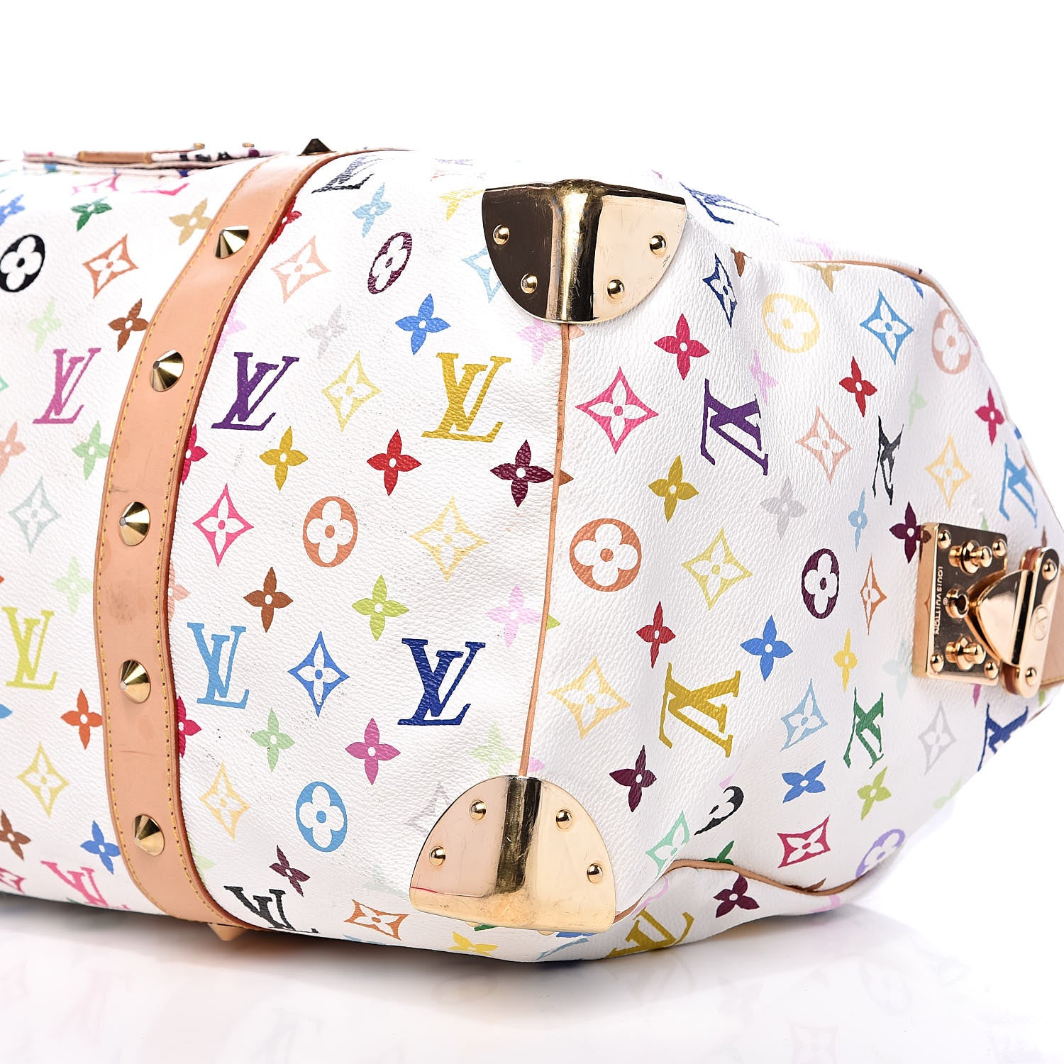 Louis Vuitton Monogram Multicolor Keepall 45 White 8 of 18