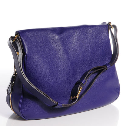 Tom Ford Pebbled Calfskin Large Jennifer Purple 3 of 10
