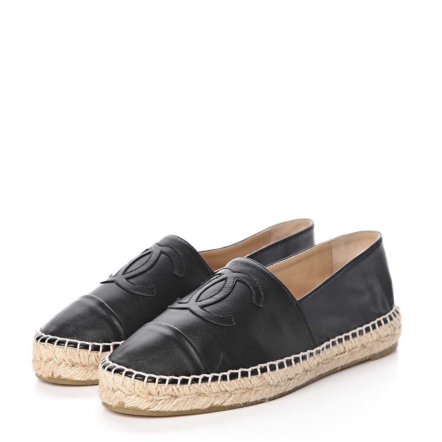 Lambskin CC Espadrilles 36 Black
