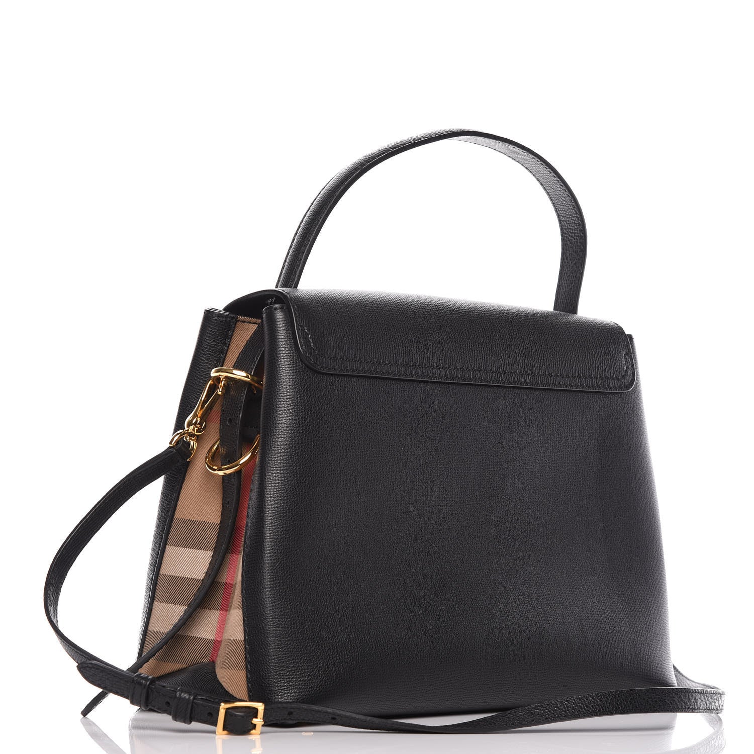 Burberry Derby Calfskin House Check Medium Camberley Black 3 of 11