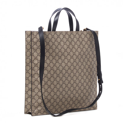 Gucci Soft GG Supreme Monogram Kingsnake Vertical Tote Black 3 of 9