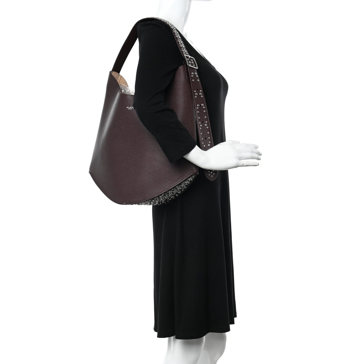 Calfskin Studded Medium Gail Shoulder Bag Almandite