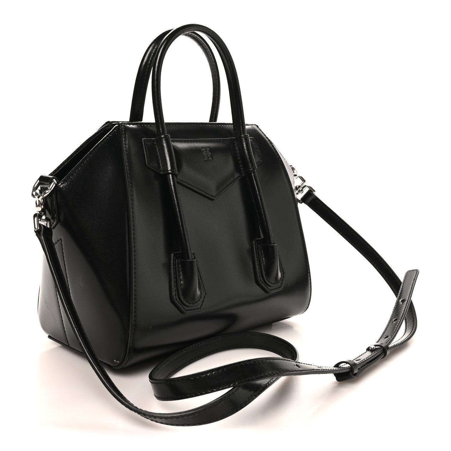 Givenchy Box Calfskin Mini Lock Antigona Shoulder Bag Black 3 of 10